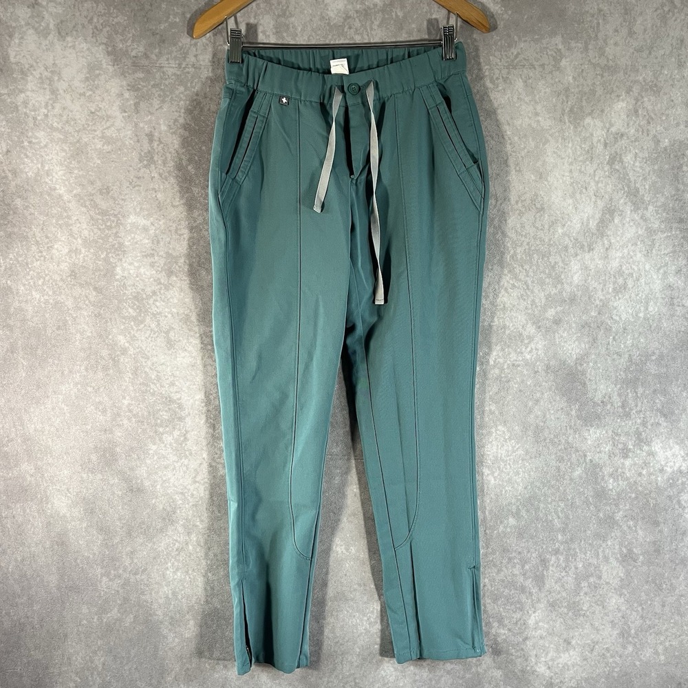 FIGS Scrub Pants Women XS Teal Technical Collection Ankle Zip Joggers W19SW2016